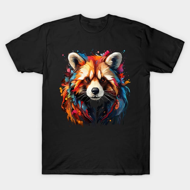 Red Panda Rainbow T-Shirt by JH Mart